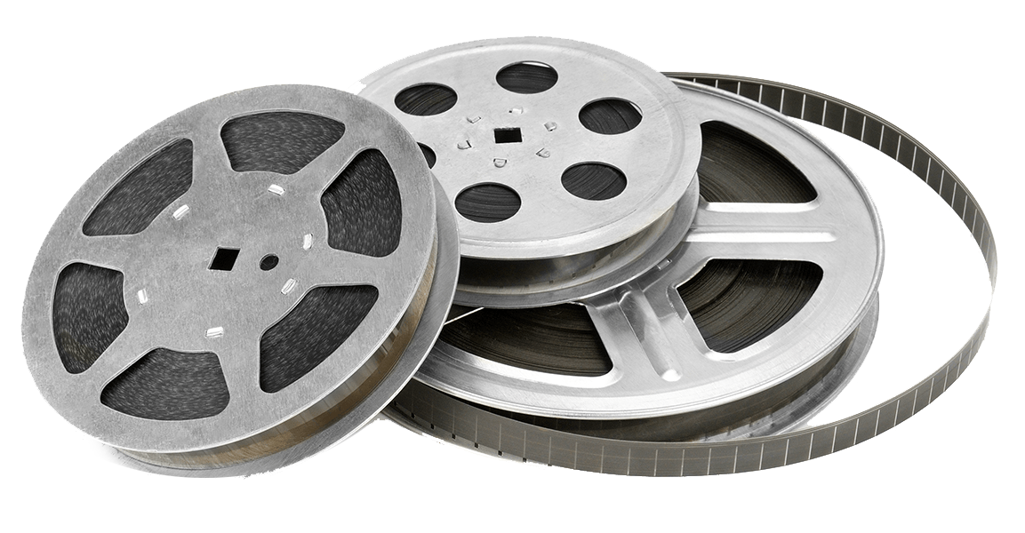 stock photo of film reels.