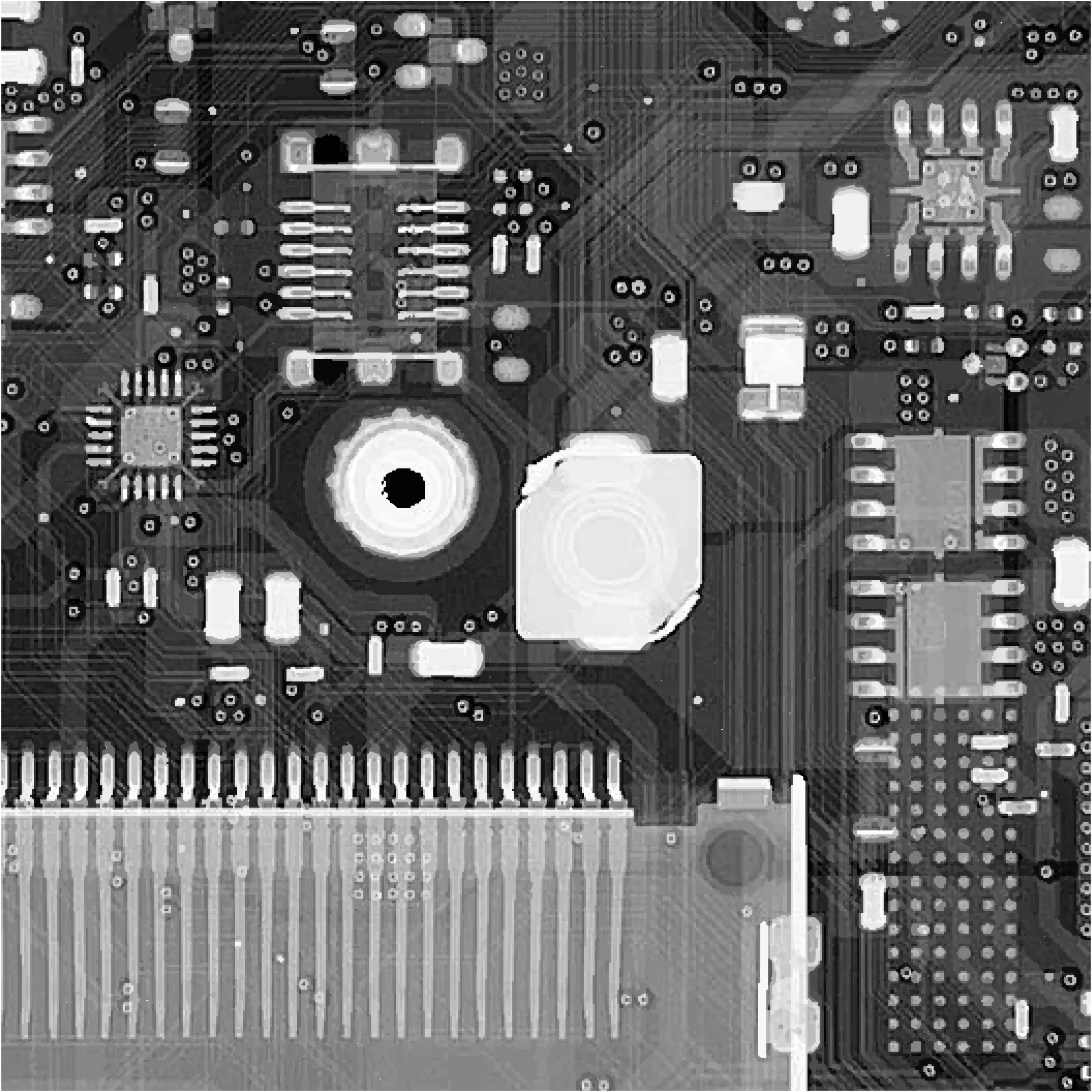 an x-ray of a circuit board