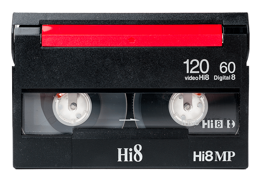 stock photo of a Hi8 tape.